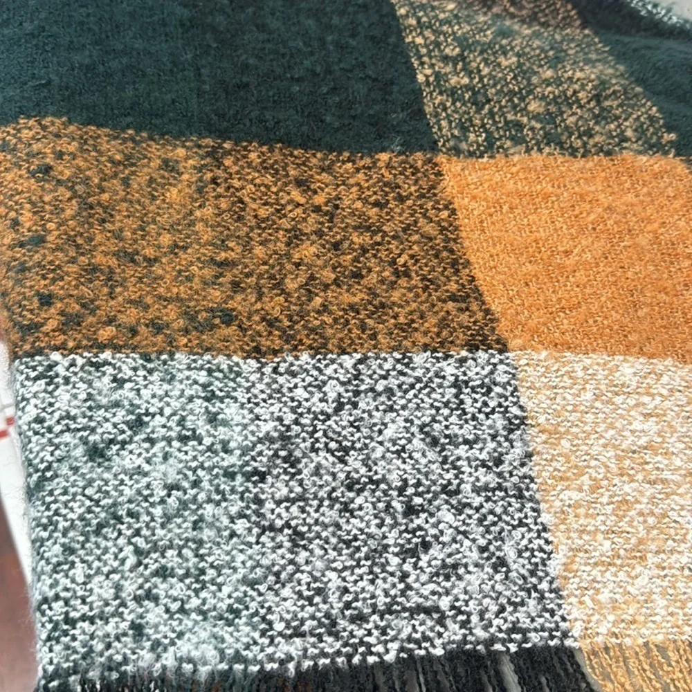 Sonoma Plaid Triangle Scarf With Fringe